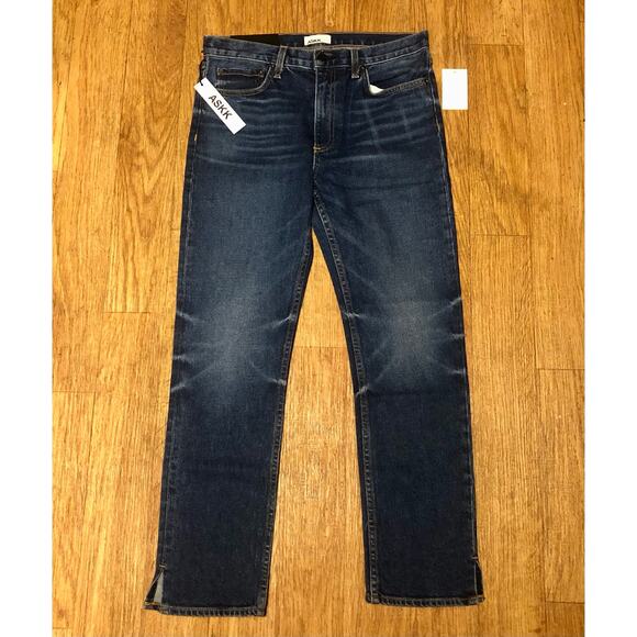 ASKK NY Mid Rise Straight Jean in Resin Dark Wash Denim Size 28 - Picture 5 of 14